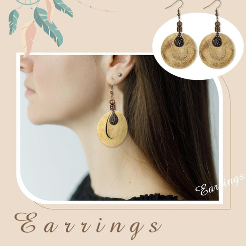 Fiada 8 Pcs Boho Necklace and Earring Sets for Women Girls Acrylic Resin Rattan Earrings Necklace Jewelry for Beach Party...