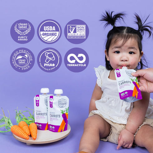 Serenity Kids 6+ Months USDA Organic Veggie Puree Baby Food Pouches | No Sugary Fruits or Added Sugar | Allergen Free | 3.5 Ounce BPA-Free Pouch |...