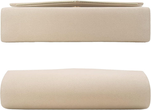Faux Suede Women's Evening Clutch Bags for Formal Cocktail Prom Wedding Party Velvet Foldover Purse...