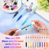 30 Pcs Plastic Beadable Pens 2 in 1 Stylus Bead Pen Empty Tube Floating Black Ink Bead Pens with 30 Pcs Black Refills for DIY Making Gift Kids Stu...