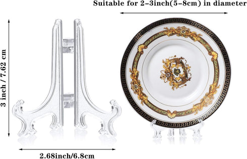 Patelai 48 Pieces Mini Easel Stands Plastic Plate Stand Holder Display Picture Easel Stand for Display Picture Frame Collectibles Desktop Weddings...