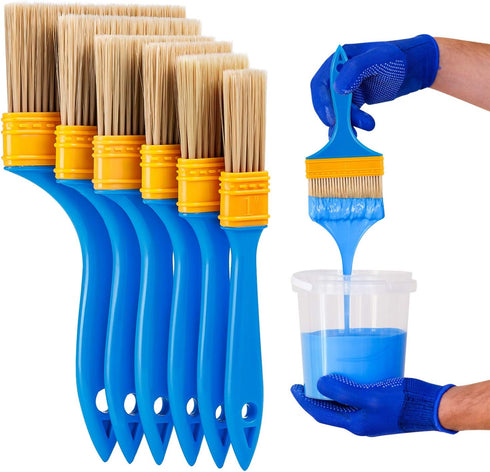 Chalk & Wax Paint Brush, 6PCS Chalk Paint Brushes for Crafts, Paint Brushes for Walls & Furniture, Wax Brushes for Painting and Refinishing Furnit...