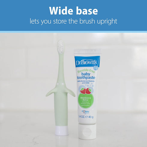 Dr. Brown's Infant-to-Toddler Toothbrush, Elephant, Mint, 0-3 Years...