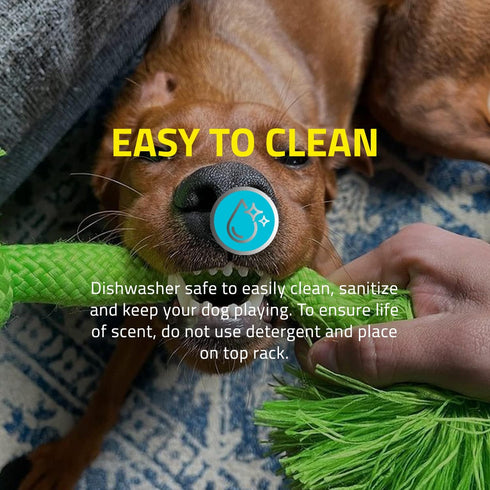 Playology Dri Tech Rope Dog Chew Toy for Large Dog Breeds (35lbs & up) - Engaging, All-Natural Sweet Potato Scented Dog Toys for Tough Chewers - E...