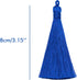 VAPKER 20pcs Blue Tassel Mini Silk Tassels for Craft Jewelry Making Woman, Handmade Soft Ice Silky Tassels with Loops for DIY Projects, Bookmarks(...