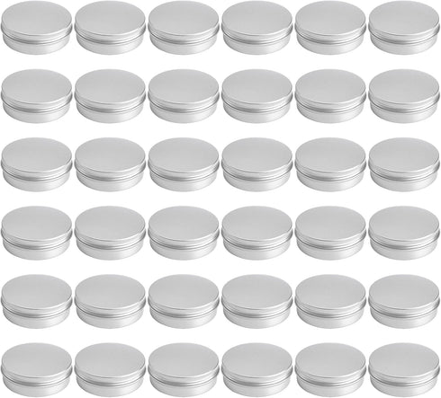 Tosnail 36 Pack 4 oz Aluminum Round Tins Empty Tins Candle Tins Spice Tins with Screw Top Lids...