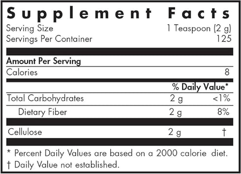 Allergy Research Group Cellulose Powder - Microcrystalline Cellulose Powder, 2000mg Insoluble Fiber Supplement, Powdered Cellulose, Non-Fermentabl...