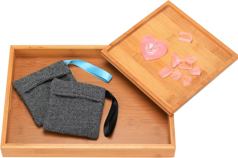 Soap Pocket, Squares Exfoliating Soap Saver Pouch, Body Scrubber Sponge for Bath and Shower (5 Pieces, Gray)...