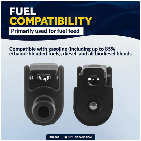 Five Oceans Yamaha 3/8" Barb Female Fuel Line Connector, Fits Engine End and Tank End Male Fitting - FO2888...