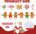 Whaline 76Pcs Merry Christmas Classroom Bulletin Board Decoration Kit Gingerbread Candy Cane Cutouts with Glue Point Red White Stripes Bulletin Bo...