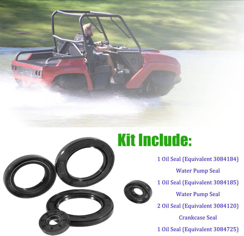 182-2142 Engine Oil Seal Rebuild Kit 400 400L Complete Engine Oil Seal Rebuild Kit Equivalent to 82114 822124 Fit for Polaris Sport Sportsman Big ...