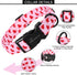 ARING PET Valentine's Day Dog Collar-Cute Cotton Heart Dog Collars, Adjustable Valentine Pink Heart Pet Collars Girl Puppy Collar with Quick Relea...