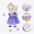OUOZZZ 12" Soft Baby Doll for Girls - First Baby Doll Plush Doll Sleeping Cuddle Buddy Doll Muslim and Islamic Gift Purple Dress for Kids...