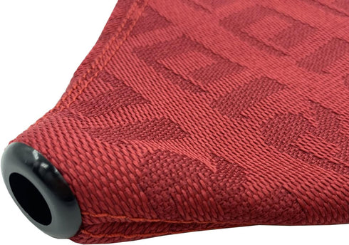Universal Manual Red Canvas Shift Lever Knob Boot Dust Cover JDM Style Gear Shift Knob Collar Hyper Fabric...