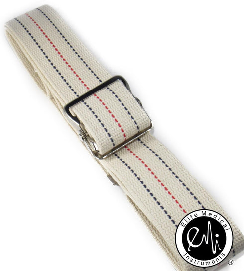EMI 60" White Gait Transfer Belt – Comfortable Cotton Belt for Patients | Metal Buckle | Ideal Mobility Aid for Seniors, Patients, and Physical Th...