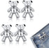 2pcs Bear Button Pins Jean, Detachable Buttons Adjustable Jean Button Pins Jean Buttons Extender No Sew Jean Buttons Pins for Loose Jeans Easy to ...