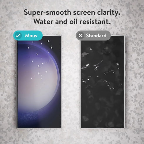 Mous - Resistant Tempered Glass Screen Protector for Samsung Galaxy S24 Ultra - 2 Pack......
