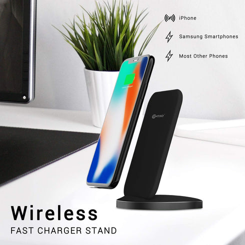 Contixo W3 Fast Wireless Charger Charging Stand Station | Qi Compatible Enabled Smartphones Phones Such as iPhone 8/8 Plus/X/XS/XS Max/XR/S9/S9 Pl...