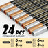 Metallic Permanent Markers, Gold and Silver Metallic Marker Pens, 24 Count, Fine and Chisel Point For Rock Painting, Black Paper, Card Making, Scr...