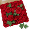 AmyHomie Artificial Flowers Dark Red Rose 50pcs Real Looking Fake Roses w/Stem for DIY Wedding Bouquets Centerpieces Arrangements Party Baby Showe...