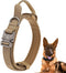 Dog Tactical Collar Military Dog Training Collar Control Handle and Heavy Metal Buckle for Medimum Large Dog Training Behavior Aids Brown L...