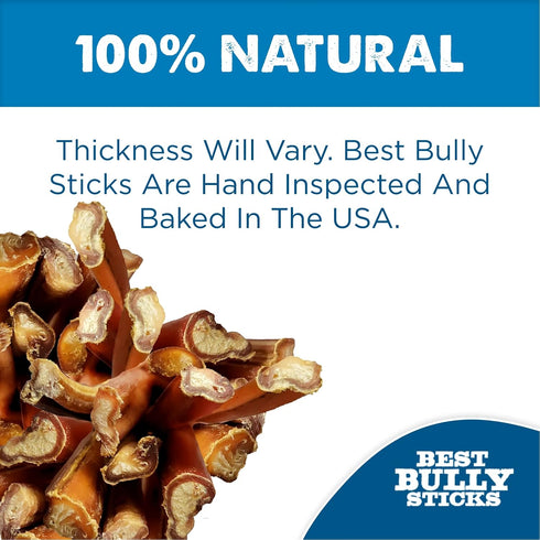 Best Bully Sticks 2-4 Inch Junior Bully Sticks for Dogs - 100% Natural, Grass-Fed Beef, Dog Bully Sticks for Small Dogs, Puppy, Mini Breeds - Grai...