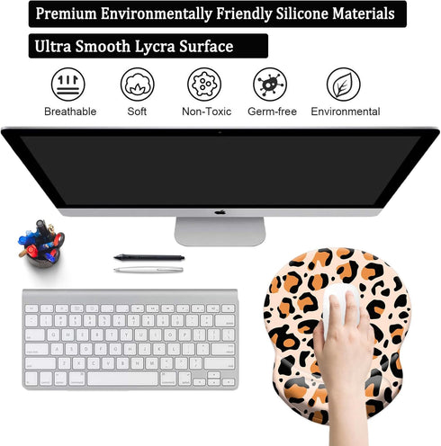 Mouse Pad with Wrist Support, Pain Relief Ergonomic Mouse Pad, Comfortable Computer Mouse Pad Wrist Rest with Non-slip PU Base for Home Office Wor...