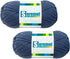 2 Pcs Soft Fluffy Acrylic Yarn for Crocheting and Knitting #4Worsted Weight Yarn-2x50g/2x 142Yards Perfect for Crafts, Blankets Hats, Gloves, Scar...