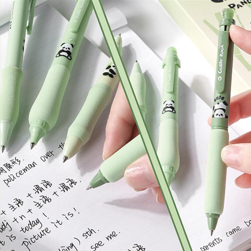 4 Pcs Erasable Gel Pens Cartoon Retractable Cute Panda Pens Erasable Pens 0.5mm Blue Ink Writing Pen Office School Pens Women Girls Boys Pens (Blu...