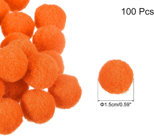 MECCANIXITY Pom Felt Balls Felting Fabric 1.5cm 15mm Orange for Home Crafts Project DIY Pack of 100...