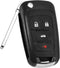 VOFONO Keyless Entry Remote Flip Car Key Fob Fits 2010-2017 Chevy Camaro Cruze Equinox Impala Malibu Sonic/GMC Terrain/Buick Encore Allure Lacross...