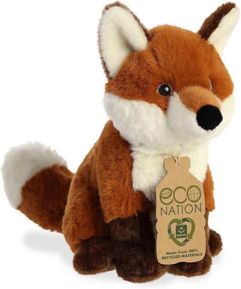 Aurora® Eco-Friendly Eco Nation™ Fox Stuffed Animal - Environmental Consciousness - Recycled Materials - Red 9 Inches...