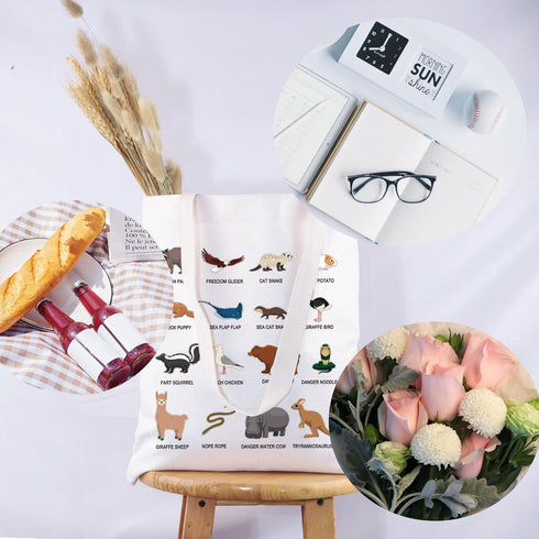 G2TUP Zoology Lover Gift Animals Of The World Tote Bag Zoo Keeper Zookeeper Handbag Animal Lover Gift...