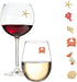 Beach Wine Charms Magnetic Glass Markers Set of 6 Tropical Summer Charms...