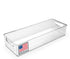15-Inch Refrigerator Organizer Bin with Handles - Clear Plastic Storage for Fridge, Pantry, or Countertop - Dishwasher Safe - Made in the USA...