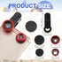 2 Pack Universal 3 in 1 Camera Lens Kit Phone Camera Lens Clip Fisheye Lens Macro Lens Wide Angle Lens Cell Phone Lens Attachments Compatible with...