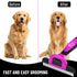 Pet Deshedding Tool Cleaning Brush - Pet Hair Removal Tool for Dogs & Cats - Dog Hair Remover Brush for Pet Grooming - Stainless Steel Knot Detang...