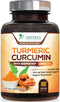 Turmeric Curcumin with BioPerine 95% Standardized Curcuminoids 1950mg - Black Pepper Extract for Max Absorption, Nature's Joint Support Supplement...