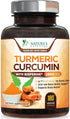 Turmeric Curcumin with BioPerine 95% Standardized Curcuminoids 1950mg - Black Pepper Extract for Max Absorption, Nature's Joint Support Supplement...