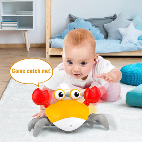 Baby Toys Crawling Crab Tummy Time Toy, Dancing Moving Walking Escape Cute Crab Learning Crawl Boy/Girl Gift, Interactive Development Sensory Toy ...