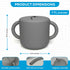 2 in 1 Silicone Food Storage and Drink Containers for Babies and Toddlers, BPA-Free (Gray)...