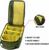 Fishing Tackle Bag Waterproof Fishing Bag Portable Fishing Reel & Gear Bag with 3 Adjustable Dividers for Spinning Baitcasting Fly Reels (Army Gre...