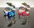Garden Deco Glow in The Dark Blue Gloden RABIT Hand Blown Art Glass Figurine Ornament Sculpture s...