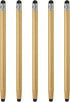 MECCANIXITY 5pcs Stylus Pens for Touch Screens Dual Rubber Tips Capacitive Stylus Universal Tablet Pen Sensitivity Precision, Champagne Gold...