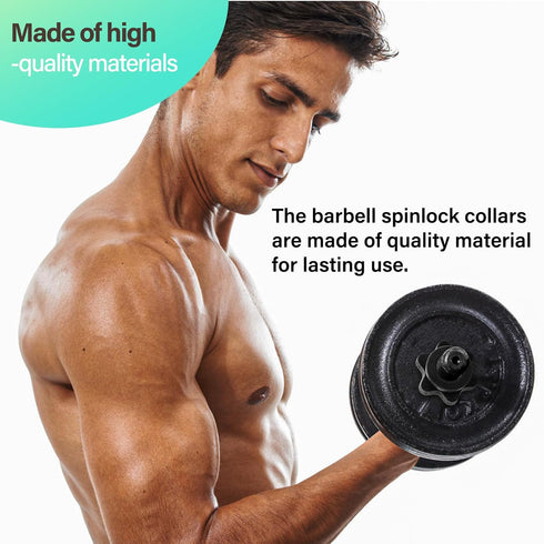 6 Pcs 25mm Spinlock Collars, Dumbbell Hex Nut Anti-Slip Dumbbell Rod Nut 1 Inch Standard Barbell Screw Collar Dumbbell Screw Collar for Dumbell We...