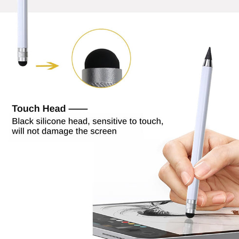 Stylus Pen for iPad, 2 in 1 Stylus Pen Universal for iPad/iPhone All Capacitive Touch Screens, Pencil Writing On Paper for Children/Student(Black+...