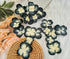 Handmade Hydrangeas Petals Flowers Mulberry Paper Flower Patch Scrapbooking Wedding DIY Craft Supplies Card Mini Artificial Paper Flowers (Black &...