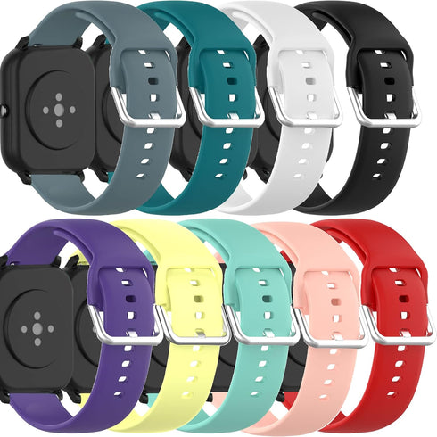 ECSEM Bands Compatible with Letscom ID205L,ID205U,ID205S,ID205G/Umidigi Uwatch 3,Uwatch Ufit/Fitpolo ID205L Watch Soft Silicone Replacement Bands ...