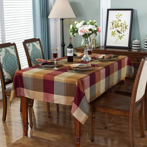 SASTYBALE Checkered Style Cloth Napkins 20 x 20 Inch 4 Pieces Washable Comfortable for Restaurant Family Dinners Weddings Parties and Banquets(Squ...