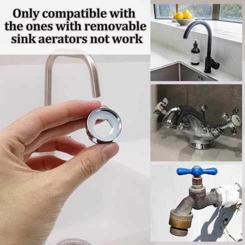12 Pieces Faucet Adapter Kit Kitchen Aerator Adapter Male To Female,Male To Male Faucet Adapter Water Hose Adapter(Faucet Adapter Various Sizes)...